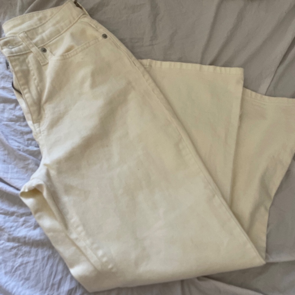 Cream Straight leg Jeans